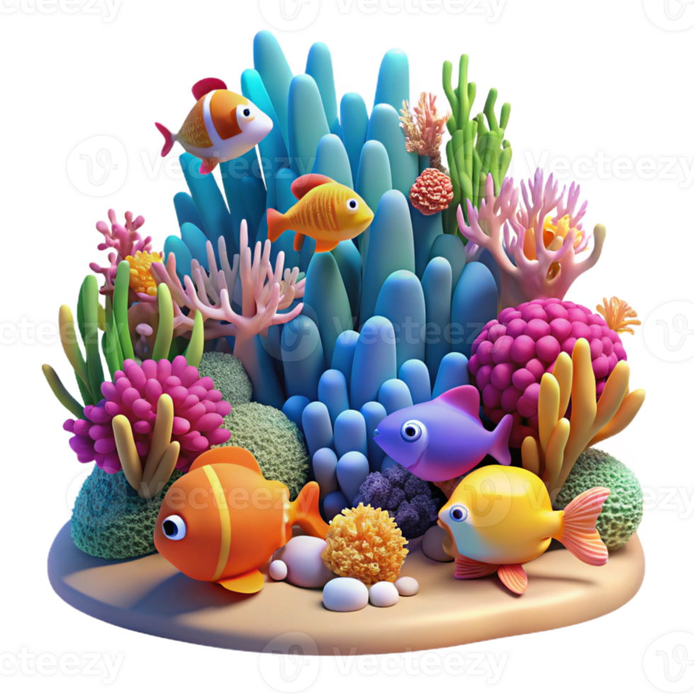 extraordinary contemporary A Vibrant Coral Reef Teeming with Colorf high resolution png
