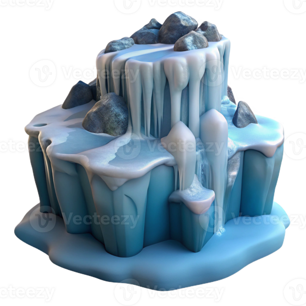 impressive classic A Frozen Waterfall Its Icy Surface Reflec authentic png