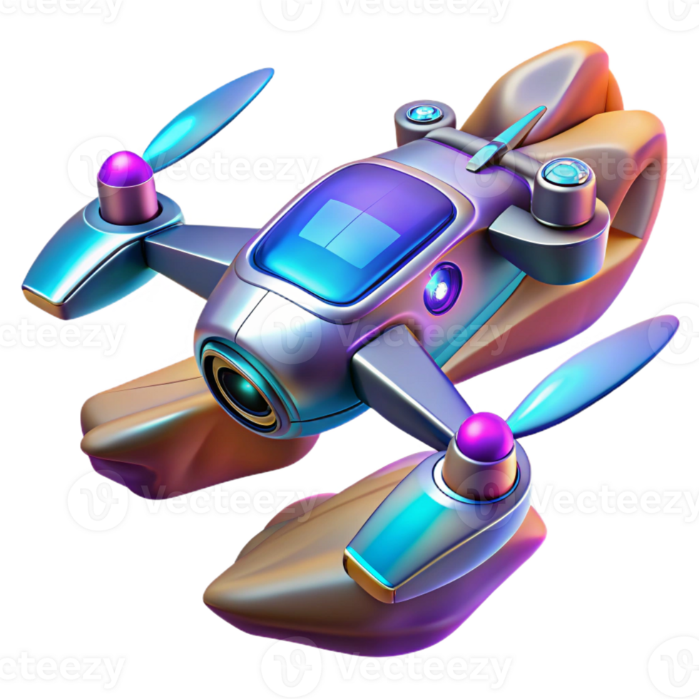 serene abstract A Futuristic Racing Drone Adorned with V detailed png