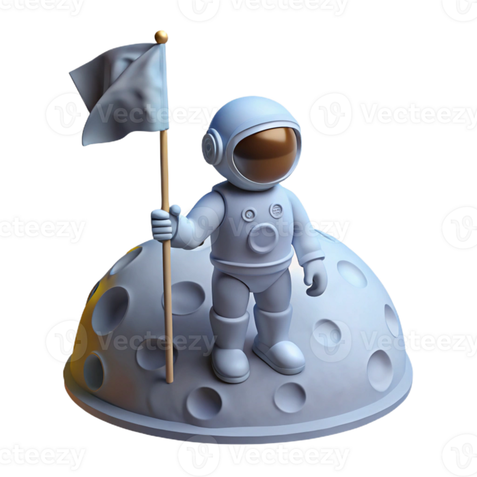 magnificent traditional A Lone Astronaut Planting a Flag on a Des 4K png