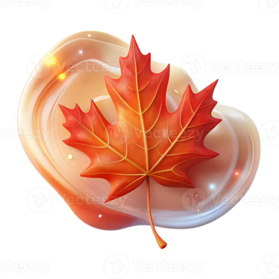 elegant classic A Single Red Maple Leaf Falling A genuine png