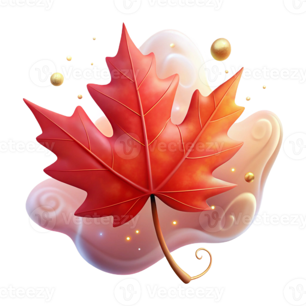 elegant contemporary A Single Red Maple Leaf Falling A exclusive png