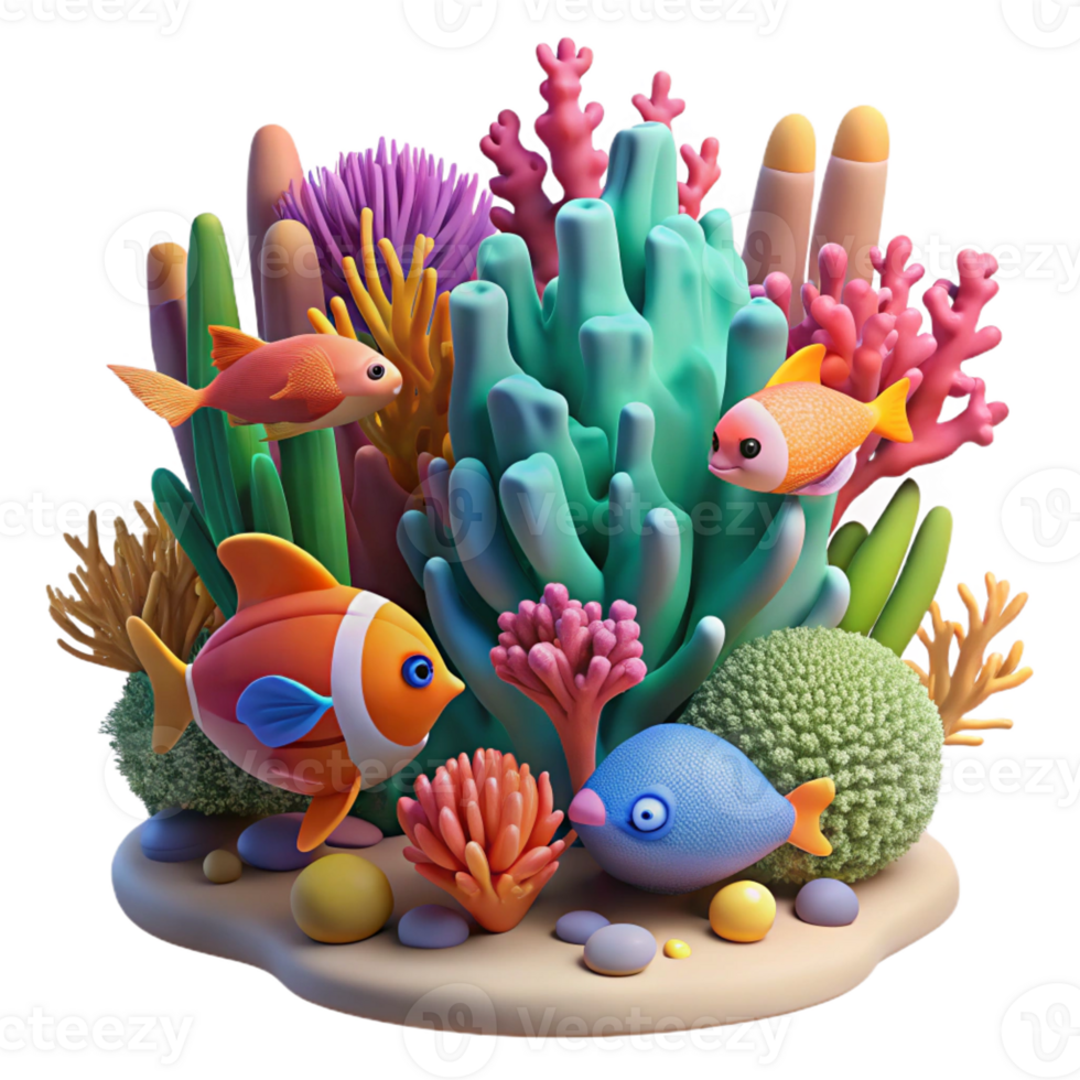 wonderful abstract A Vibrant Coral Reef Teeming with Colorful original png