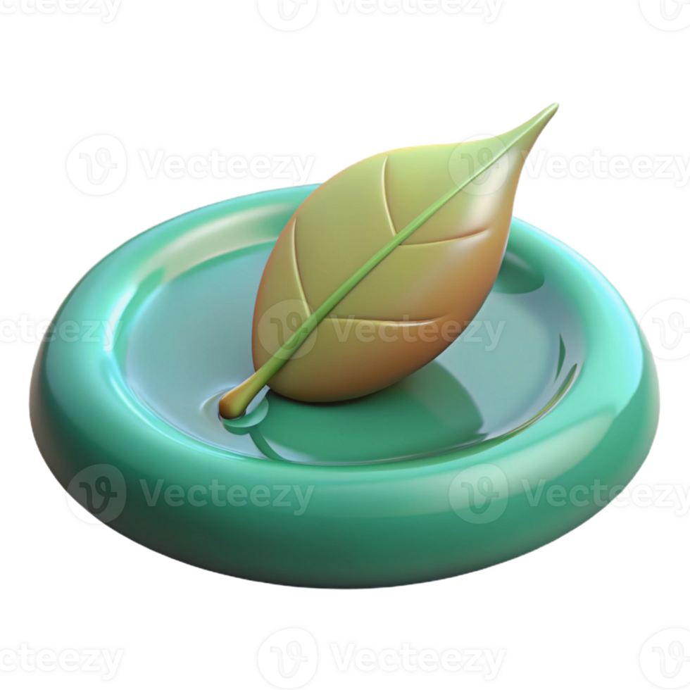 extraordinary contemporary A Single Leaf Floating on the Surface of A genuine png