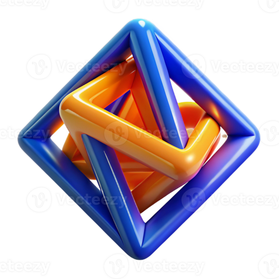 beautiful modern Fractal Geometries of Deep Blues and Vibr high resolution png