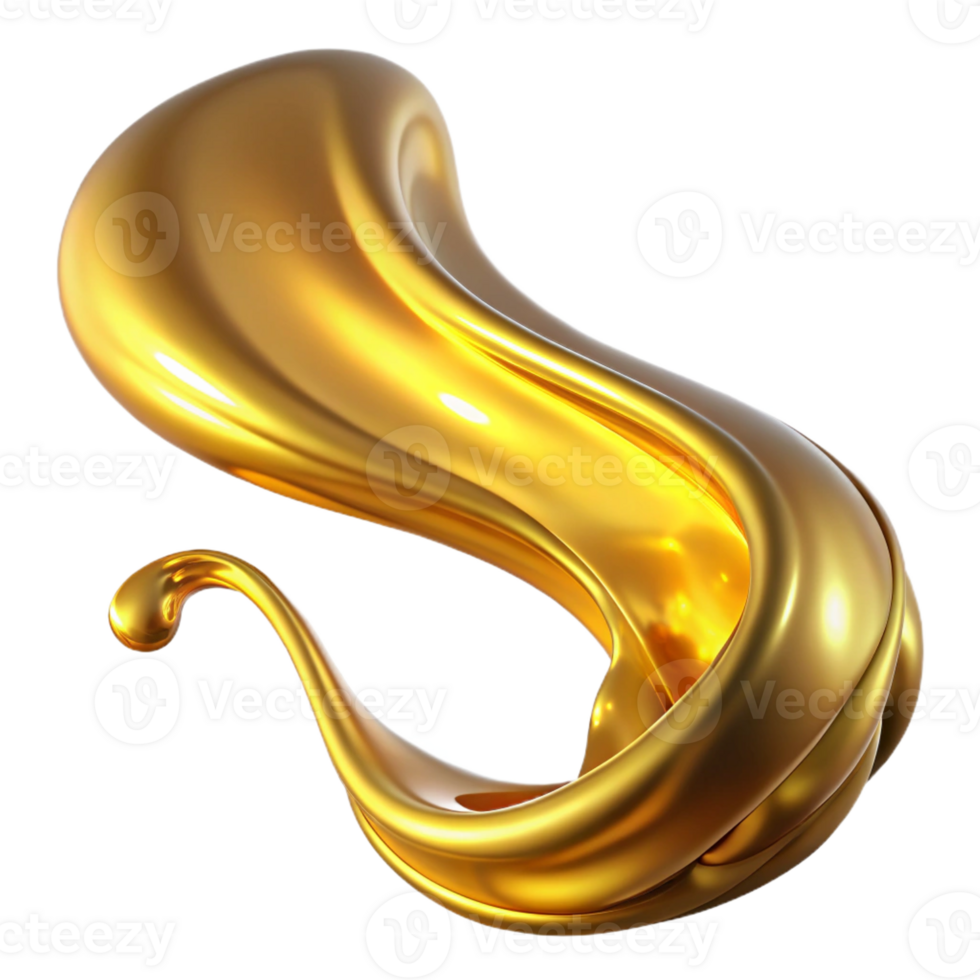 vibrant artistic A Stream of Flowing Liquid Gold Illumin high quality png