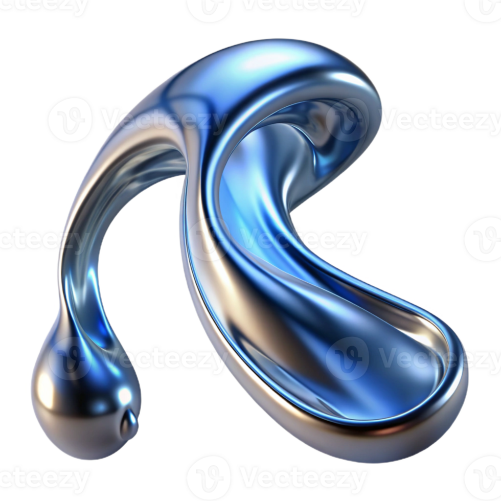 extraordinary modern A Stream of Flowing Liquid Silver Refle premium png