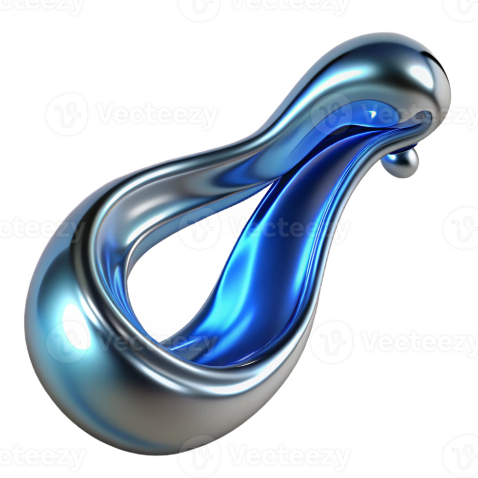 extraordinary minimalist A Stream of Flowing Liquid Silver Refle detailed png