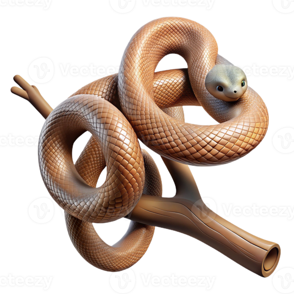 impressive traditional A Slithering Snake Coiled Around a Branch exclusive png