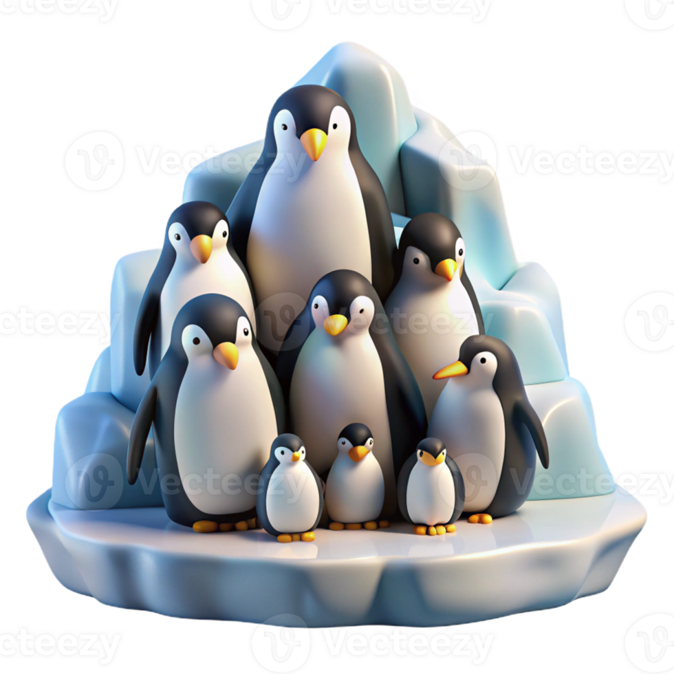 extraordinary traditional A Colony of Penguins Huddled Together on An genuine png