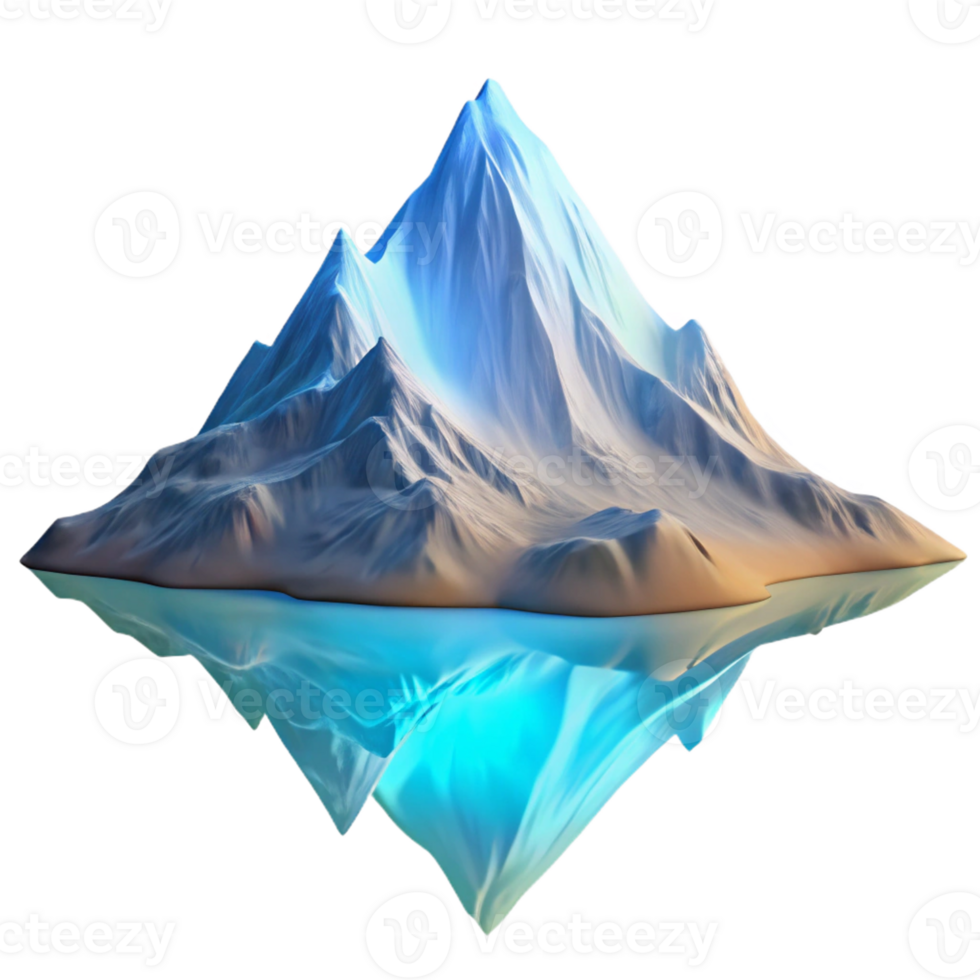 wonderful rustic A Majestic Snow Capped Mountain Reflecting 4K png