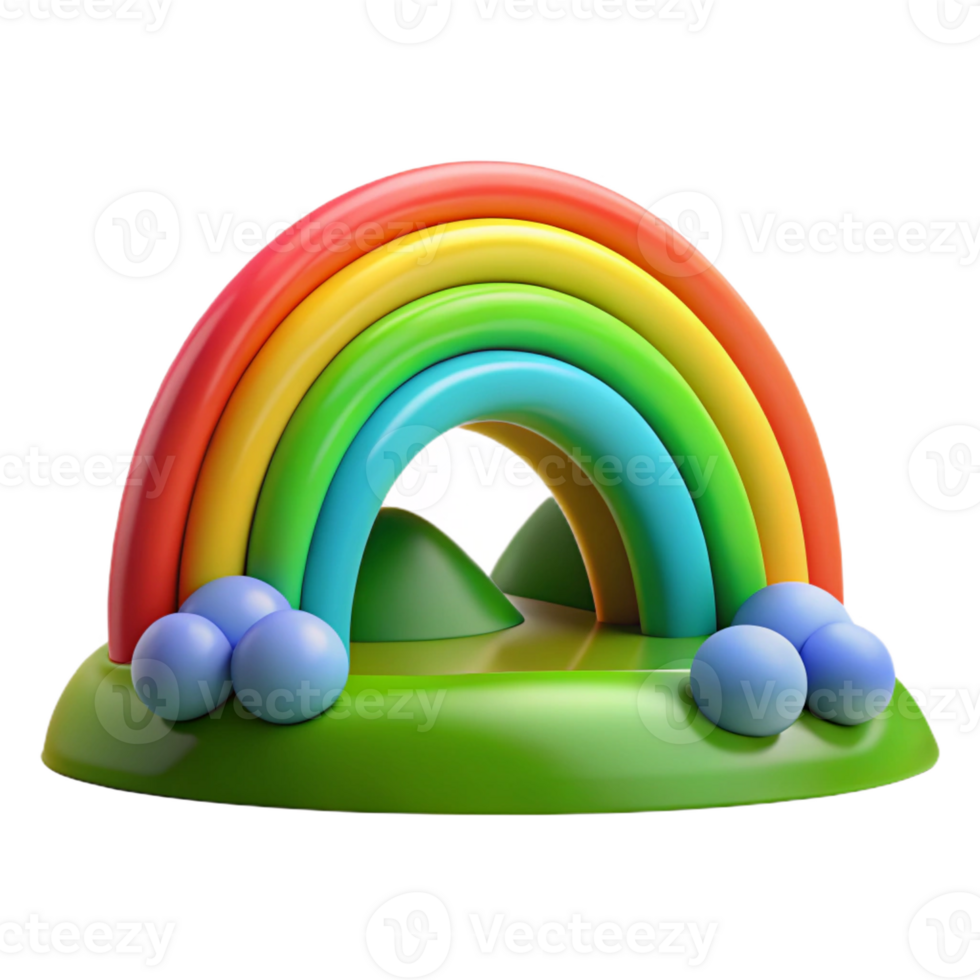 beautiful abstract A Vibrant Rainbow Arching over a Green Va genuine png