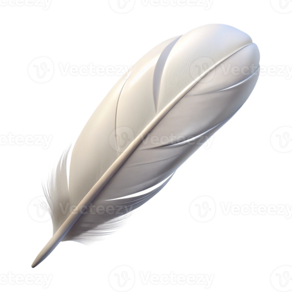 extraordinary modern A Single White Feather Floating in the Air authentic png