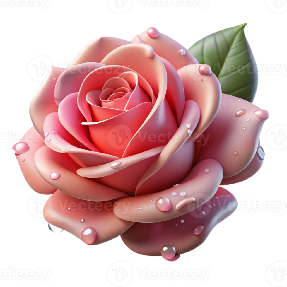 impressive rustic A Blooming Rose with Water Droplets Sof genuine png