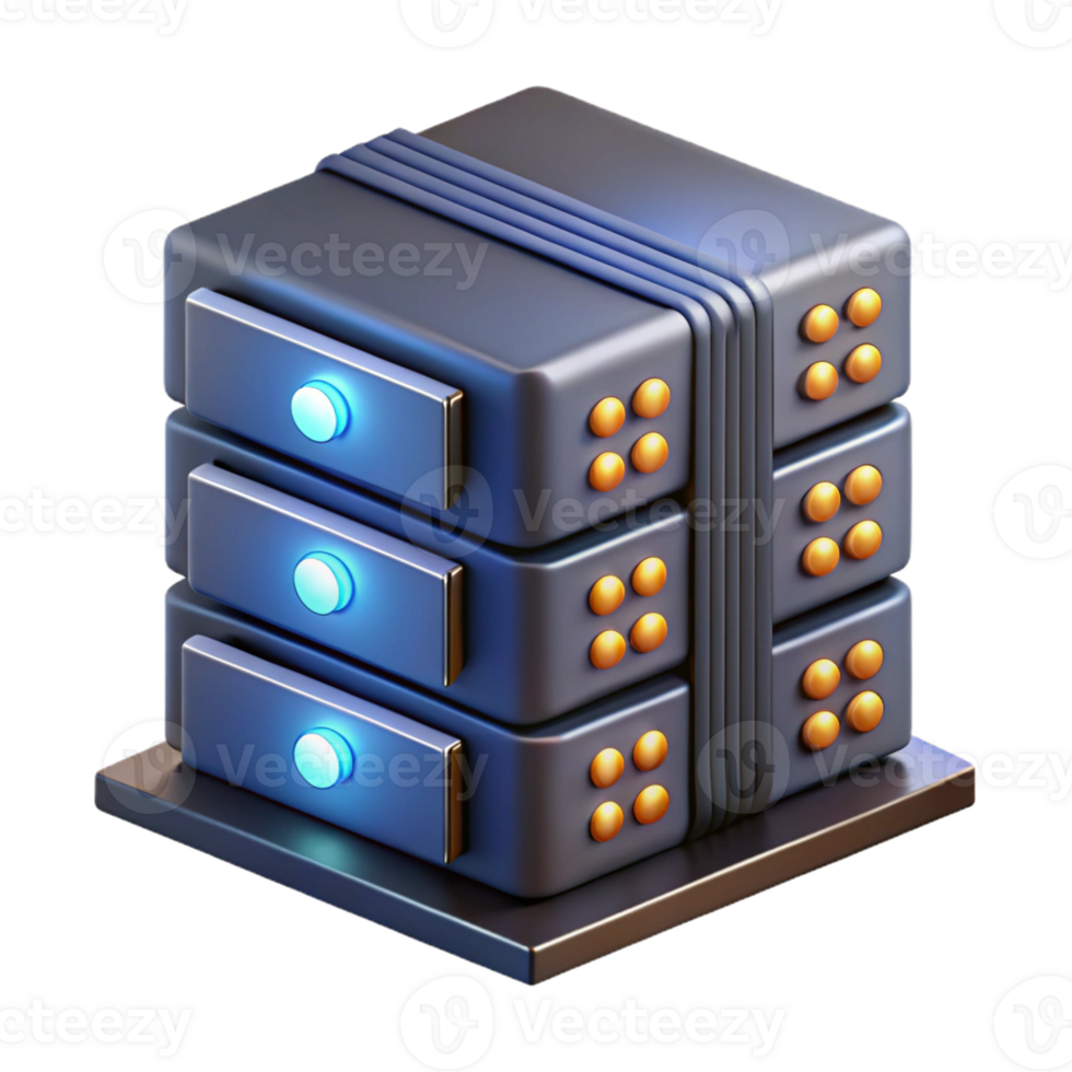 vibrant classic A Server Rack with Blinking Lights Compl original png