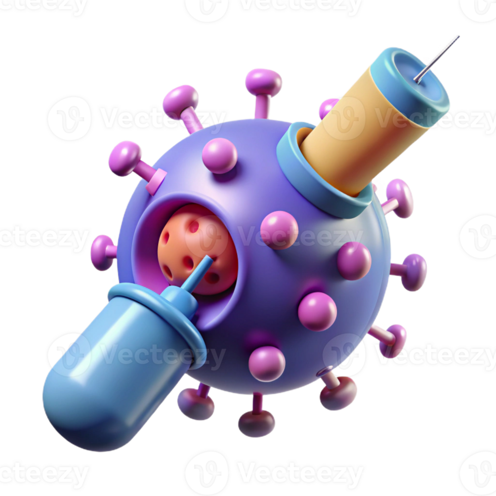 beautiful minimalist A Nanobot Injecting Medicine Into a Cell exclusive png