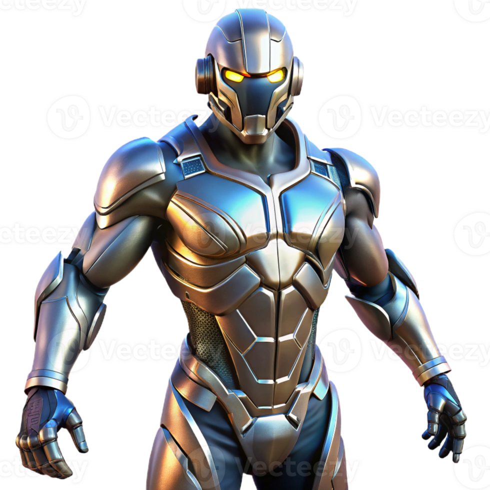 elegant artistic A Futuristic Exoskeleton Suit Metallic original png