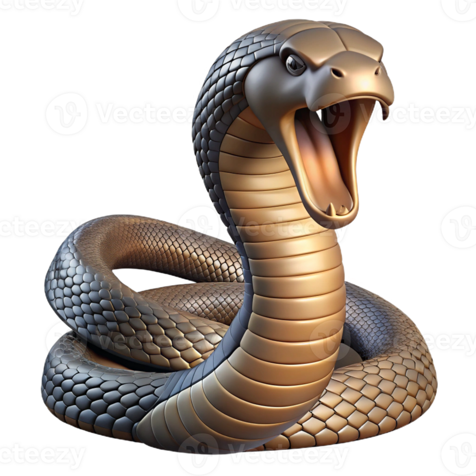 magnificent contemporary A Coiled Cobra Ready to Strike Dramatic exclusive png