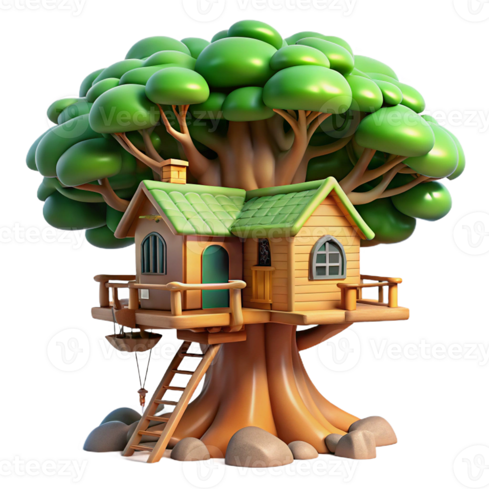serene traditional A Treehouse Built Into a Giant Sequoia exclusive png