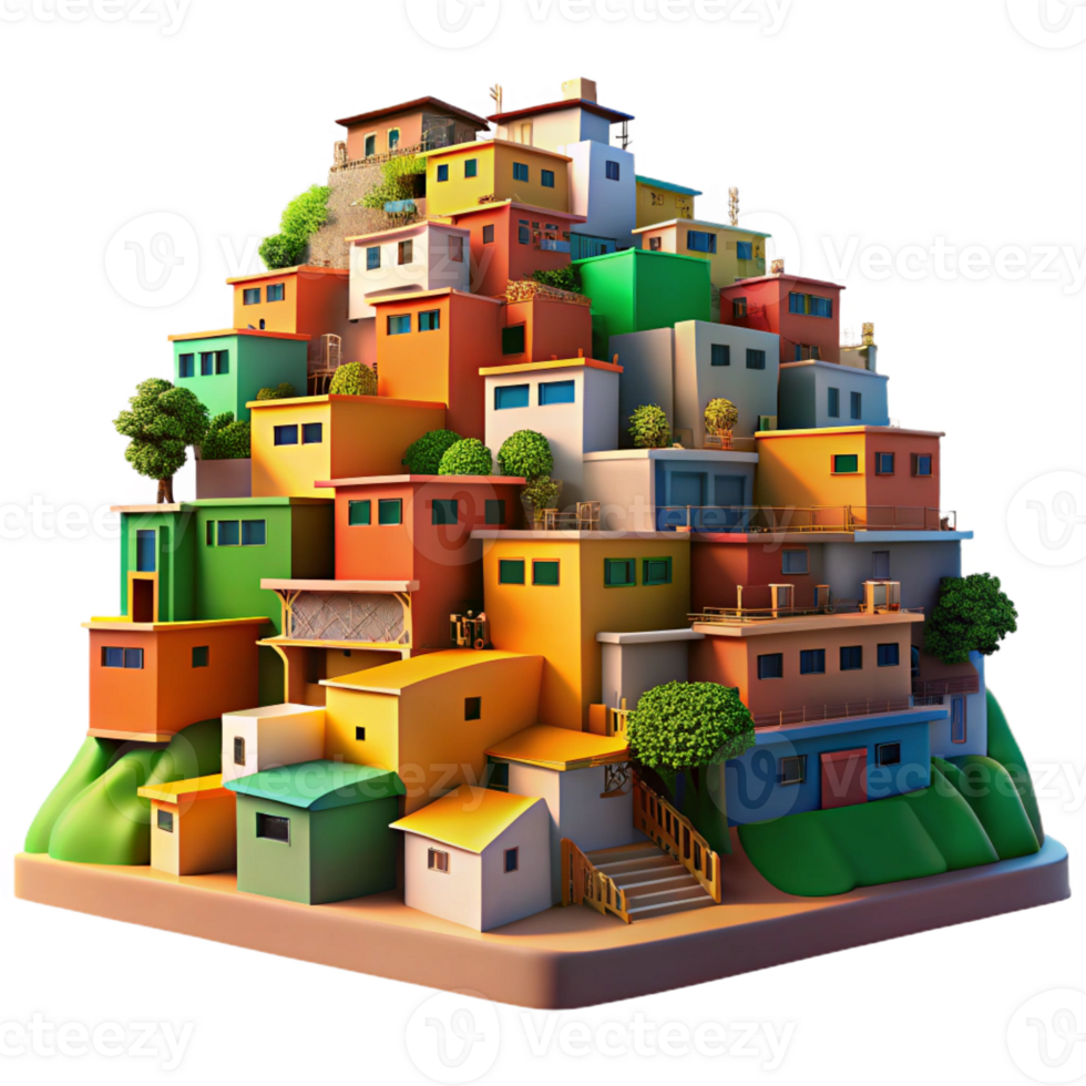 stunning classic A Colorful Favela Built on a Hillside Vi genuine png