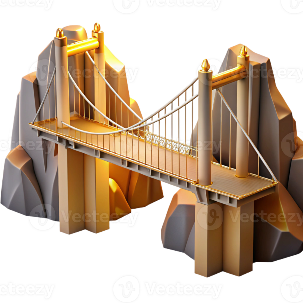 stunning contemporary A Modern Suspension Bridge Spanning a Deep high resolution png