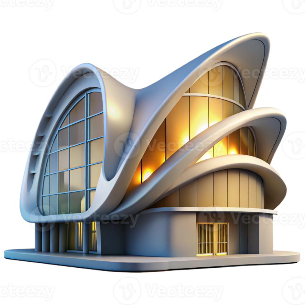 extraordinary minimalist A Modern Opera House with Flowing Curves A authentic png