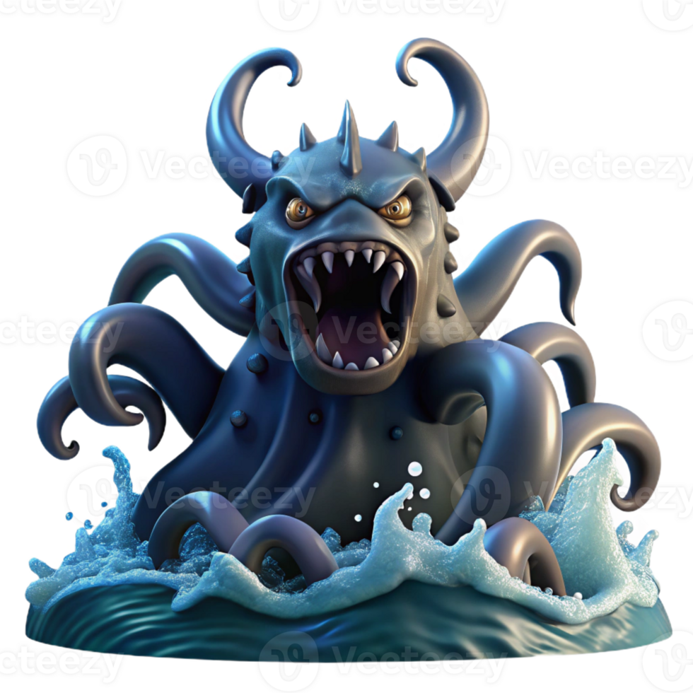 wonderful rustic A Fearsome Kraken Rising from the Depths O high resolution png