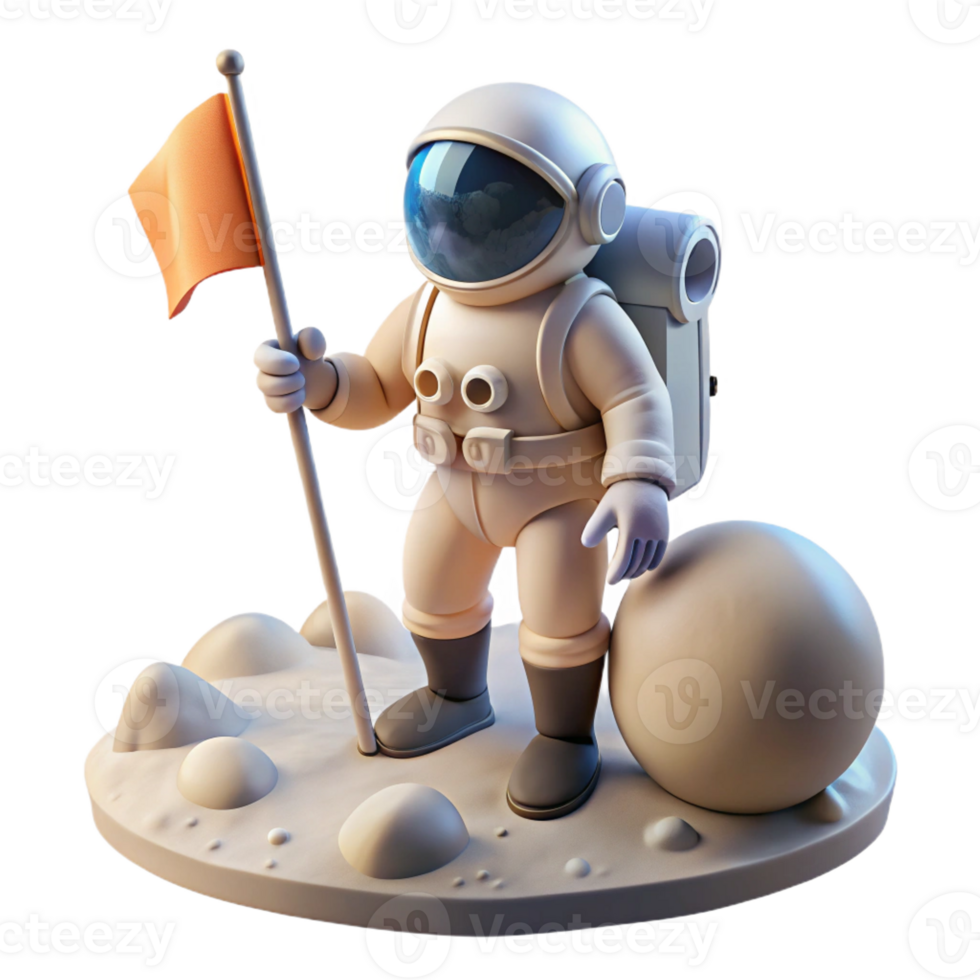 vibrant contemporary A Lone Space Explorer in a Retro Futuris exclusive png