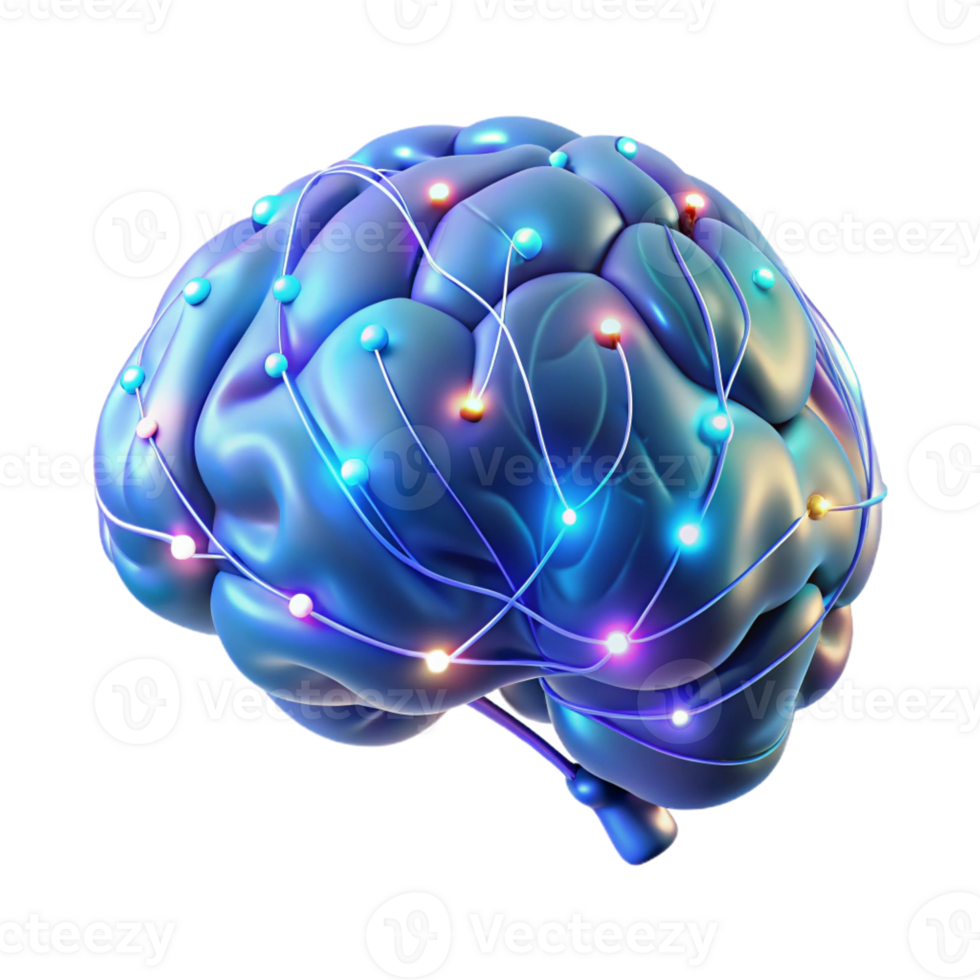 dramatic minimalist A Holographic Projection of a Human Brain high resolution png