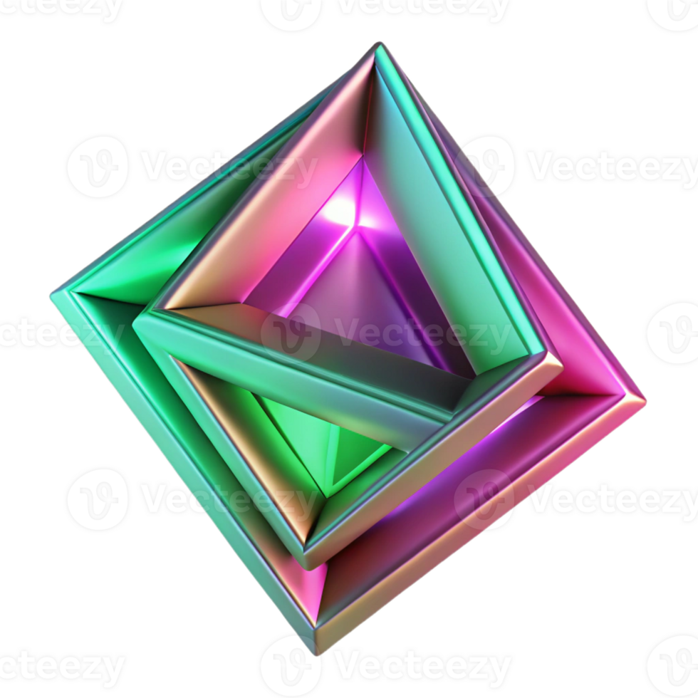 dramatic abstract Chromatic Aberration Effect on Overlappin premium png