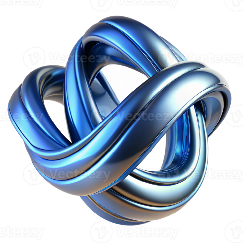 beautiful modern Intertwined Metallic Ribbons Flowing Like professional png