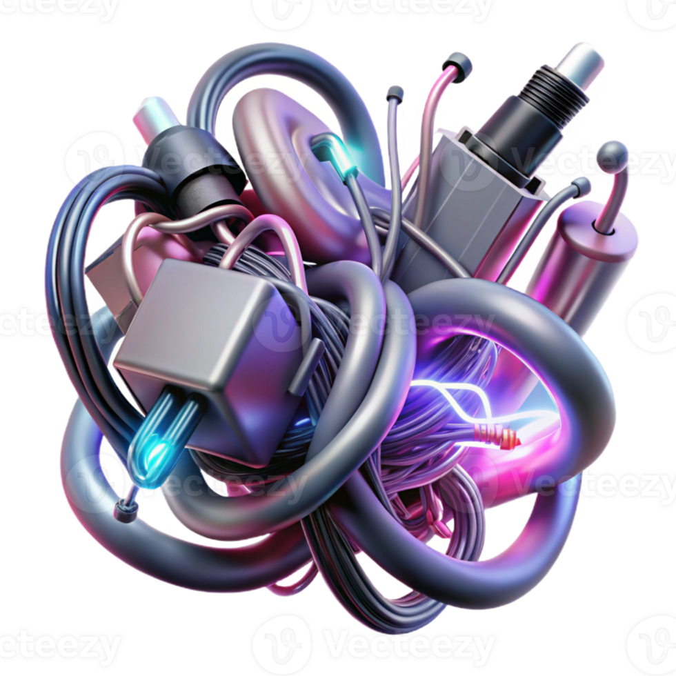 stunning traditional Tangled Wires and Cables genuine png
