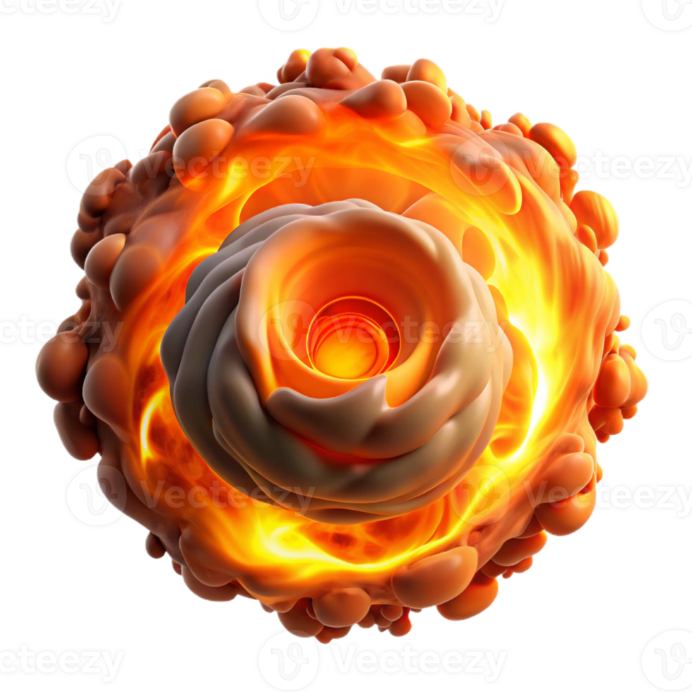 elegant rustic Fiery Smoke Vortex authentic png