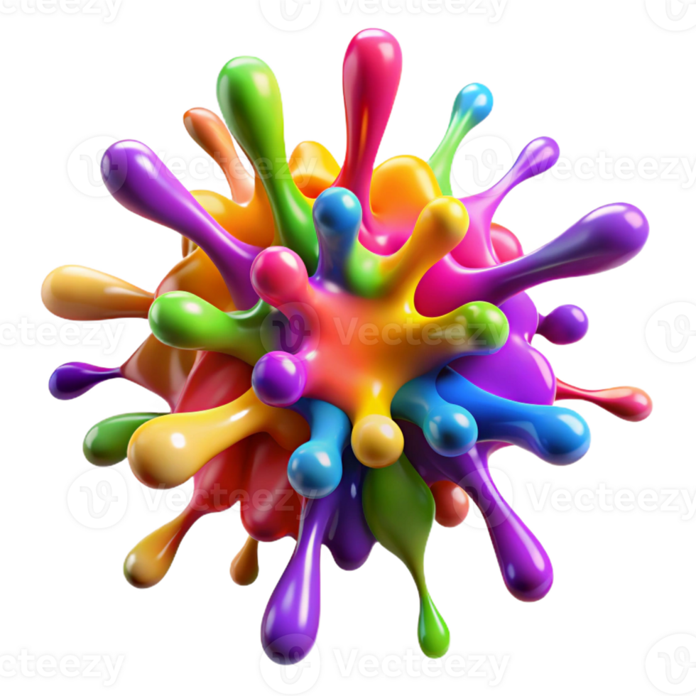 magnificent classic A Chaotic Explosion of Colorful Paint Spl genuine png
