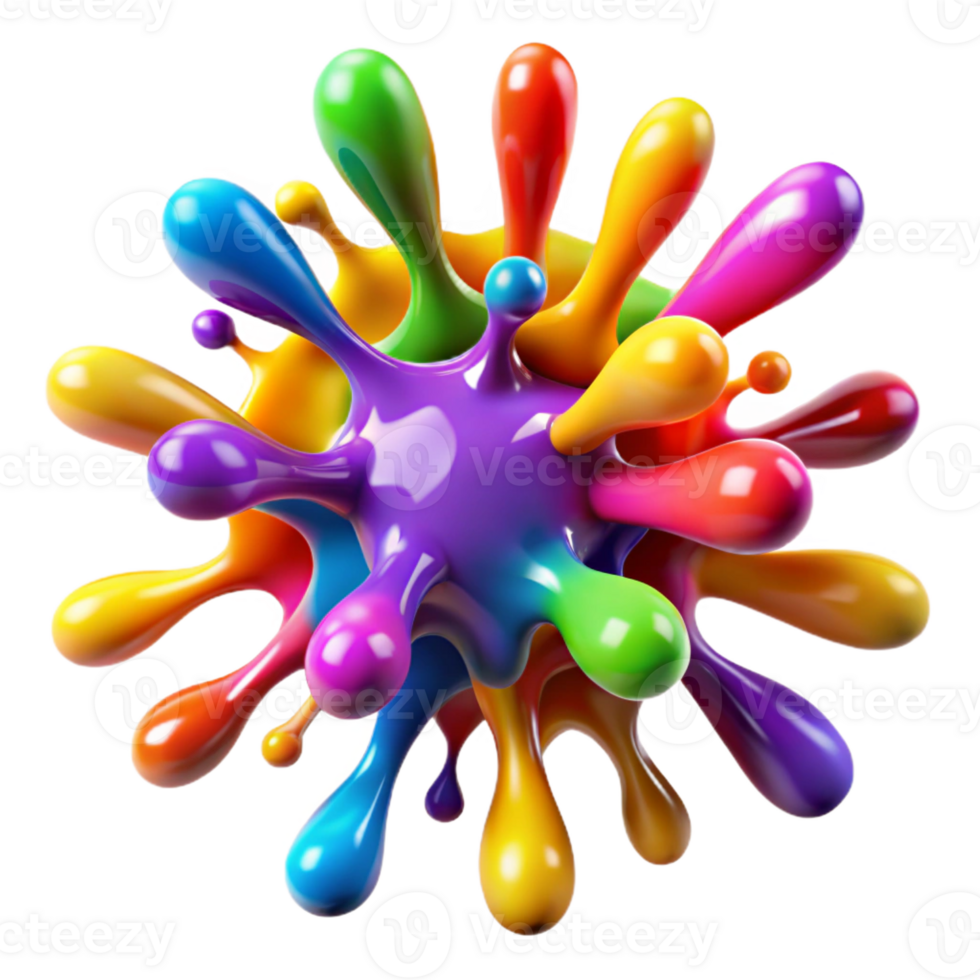 serene rustic A Chaotic Explosion of Colorful Paint Spl exclusive png
