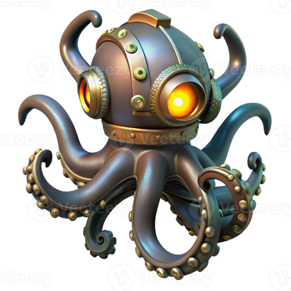 extraordinary modern A Steampunk Octopus with Bra exclusive png