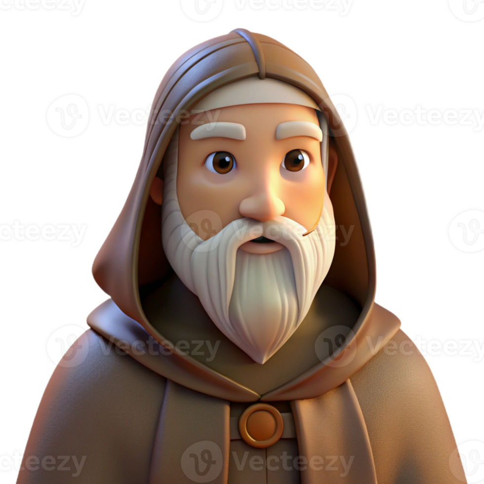 extraordinary rustic A Man with a Long Flowing Beard and Wise high quality png