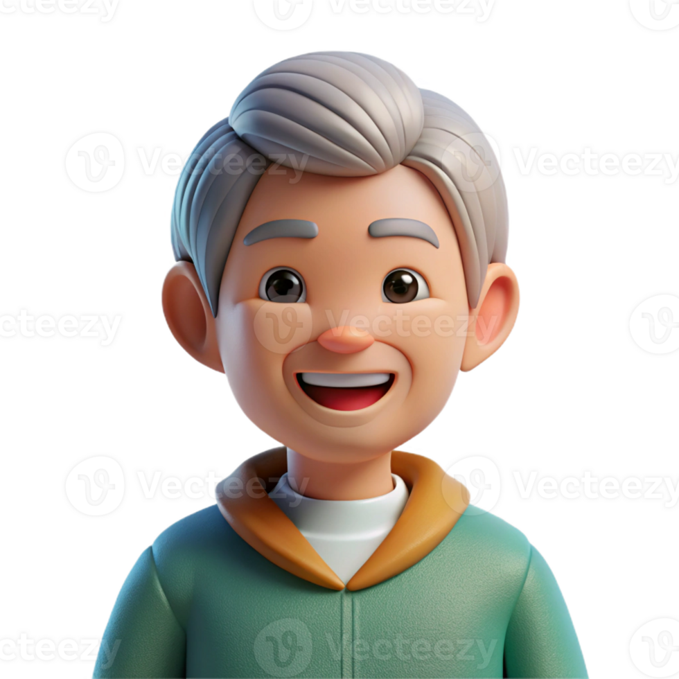 dramatic traditional A Grandparent with a Warm Smile Wearing C exclusive png