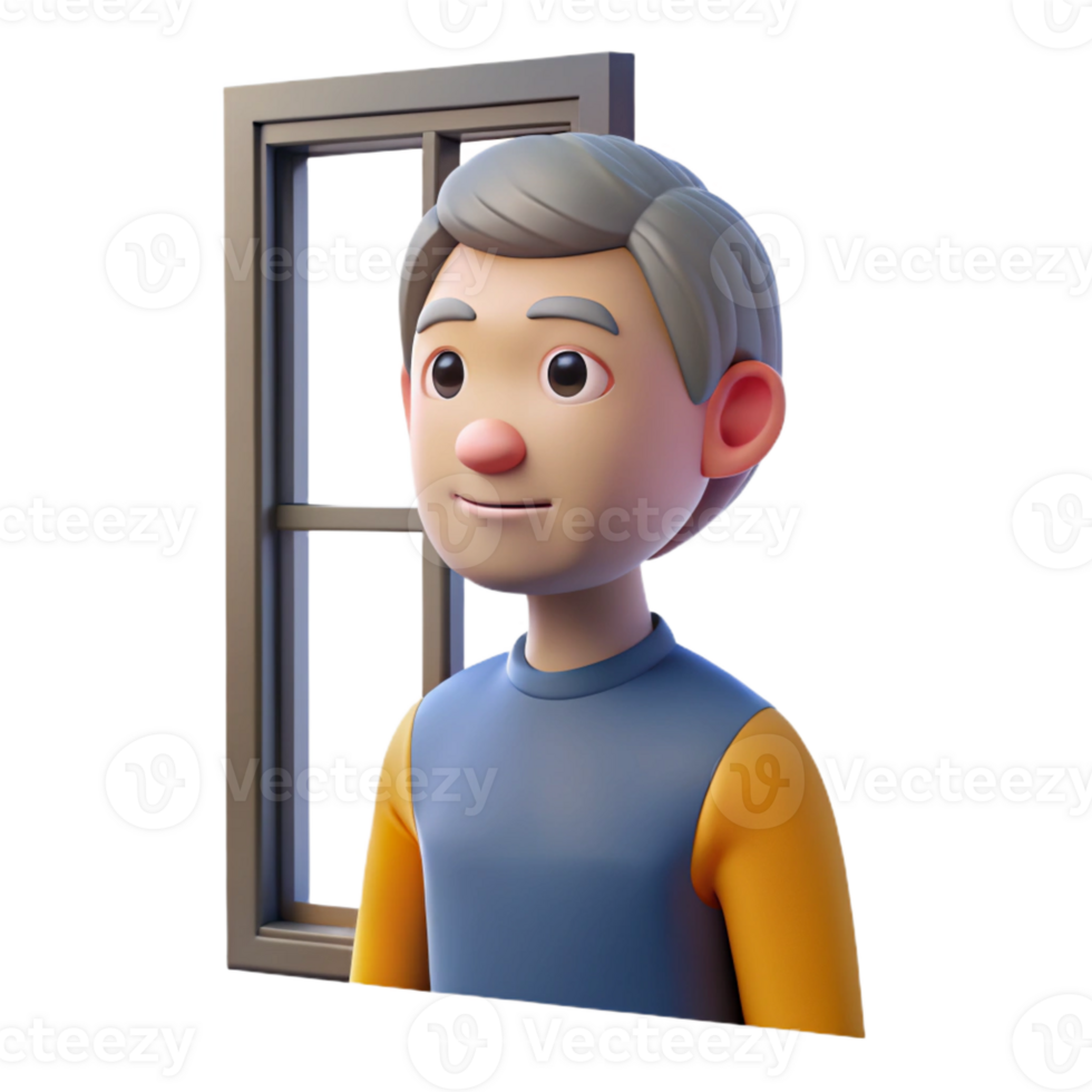 serene traditional A Middle Aged Person with a Thoughtful E high resolution png