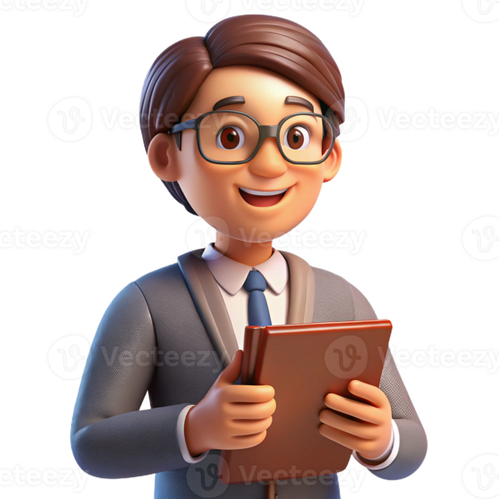 magnificent rustic A Teacher with Glasses and a Kind Express professional png