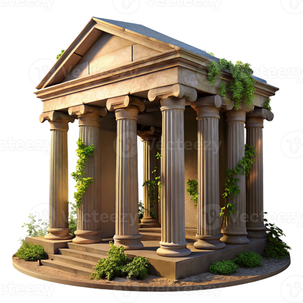 wonderful modern A Crumbling Ancient Roman Temple Overgr authentic png