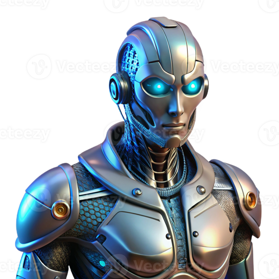 magnificent vintage A Cyborg with Intricate Mechanical Augmen high quality png