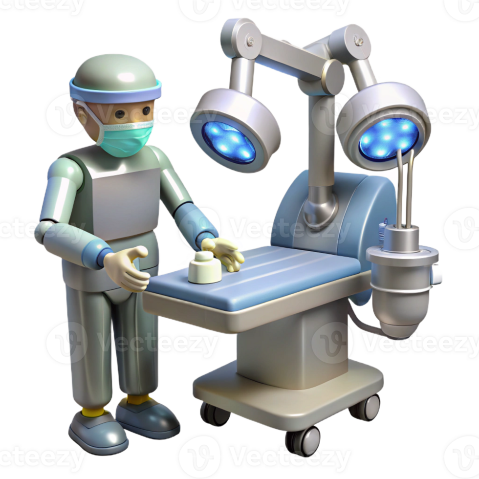wonderful classic Robotic Surgeon Performing Delicate Surgery high quality png