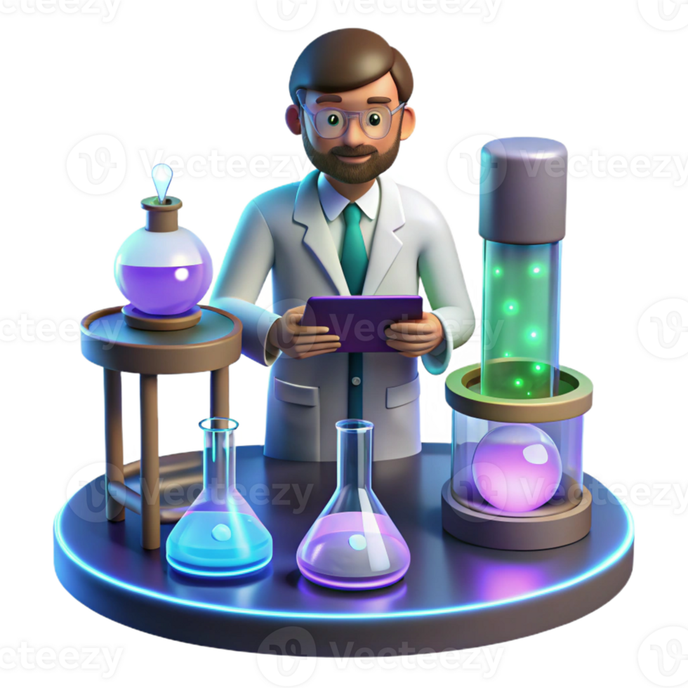 elegant abstract A Scientist Working in a Laboratory Sur professional png