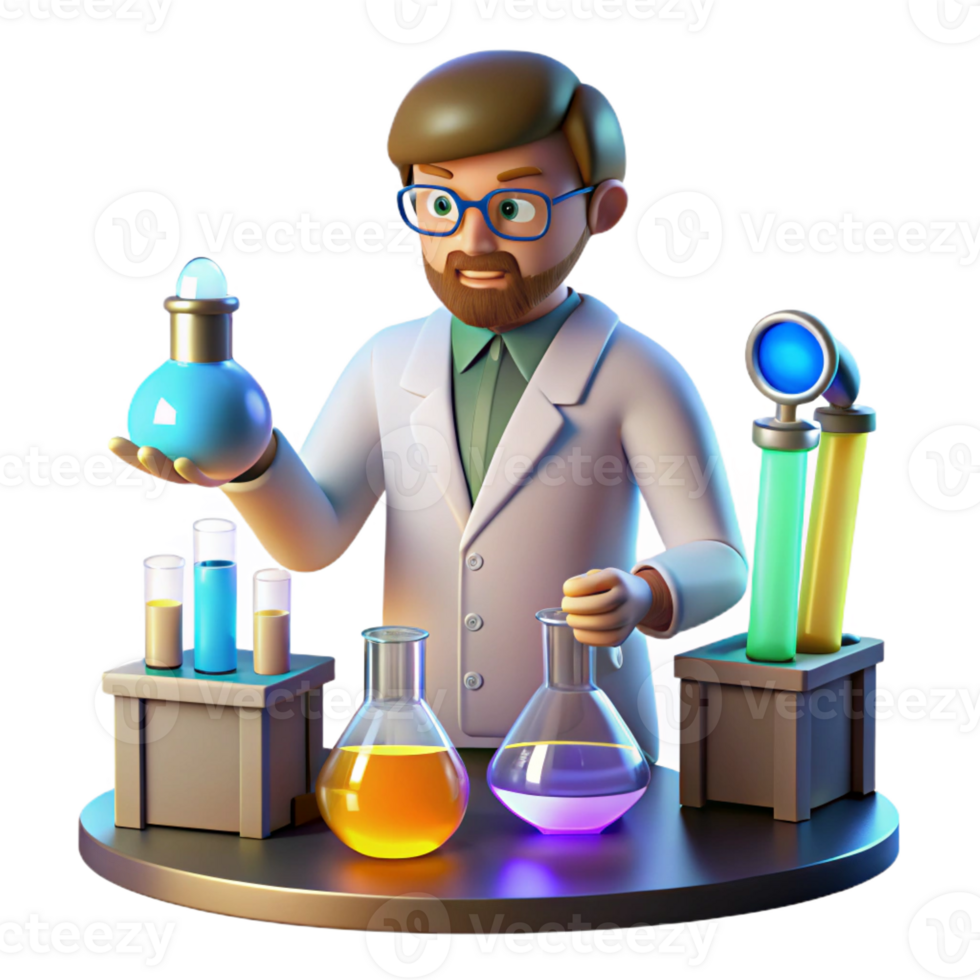 beautiful contemporary A Scientist Working in a Laboratory Sur exclusive png