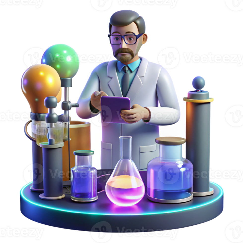 elegant modern A Scientist Working in a Laboratory Sur genuine png