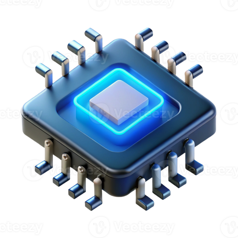 magnificent creative A Single Microchip Magnified Intricate detailed png