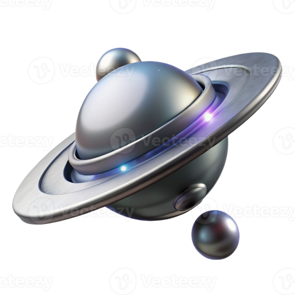 beautiful abstract A Sleek Silver Spaceship Orbiting a Ring exclusive png