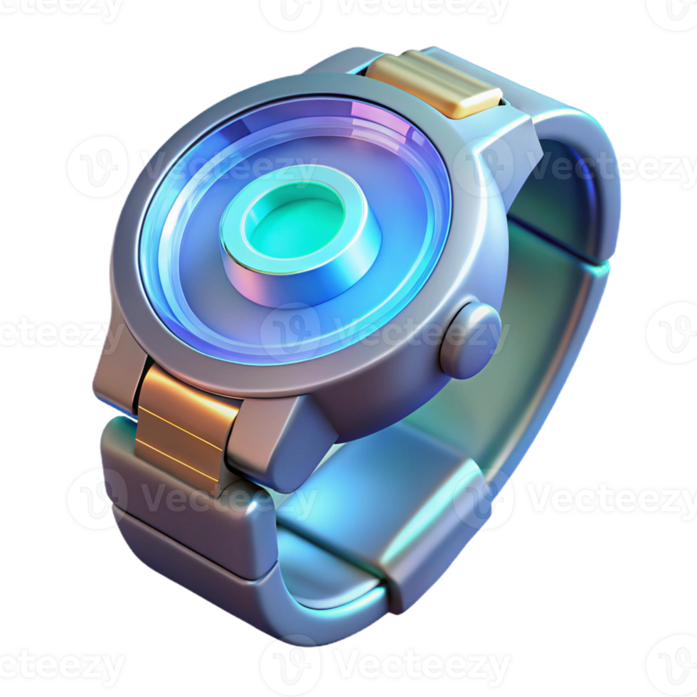 impressive modern A Futuristic Watch Displaying Holographic high quality png