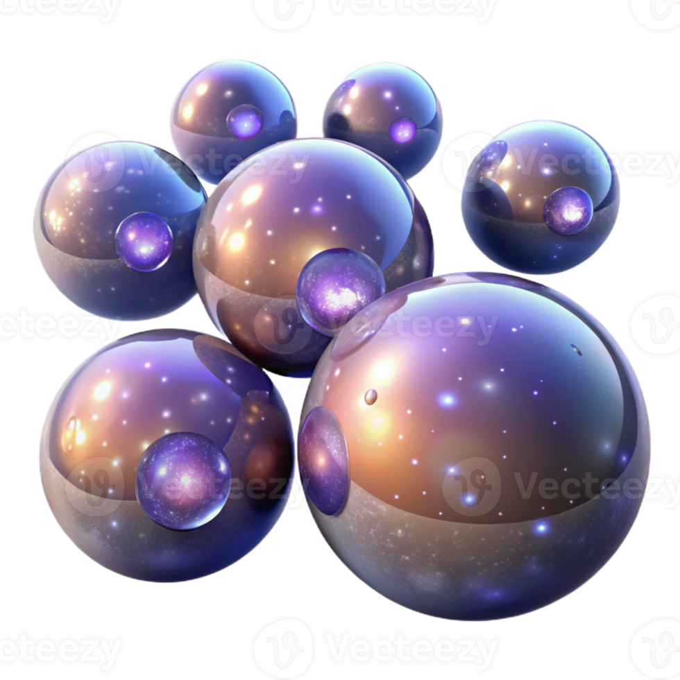 dramatic abstract A Field of Floating Translucent Orbs Wi detailed png